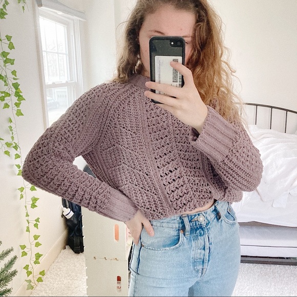 American Eagle Outfitters Sweaters - NWT American Eagle Mauve Chenille Sweater